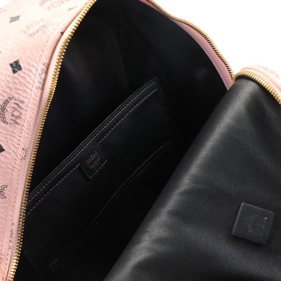 MCM Stark Side Stud Medium Backpack in Pink Visetos Canvas - Picture 6 of 6